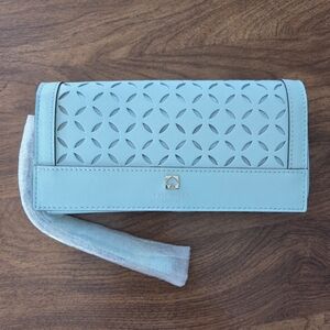 NWT Kate Spade Perri Lane Saffiano Linney Graceblue Bifold Wallet